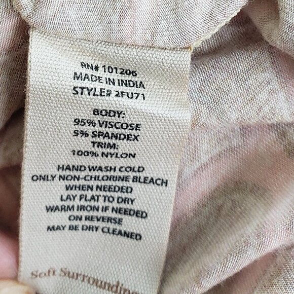 NWT Soft Surroundings V-neck Lillia shirt Tunic Top with beaded embellishments - Picture 7 of 7